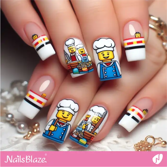 LEGO Chef Minifigures Nail Design | Game Nails - NB2724